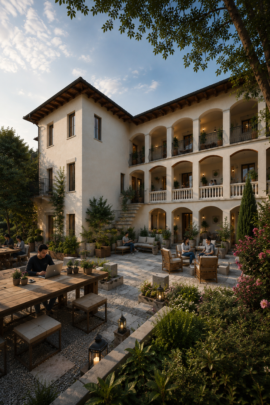 Будущая атмосфера двора Cognitive Villa Monteggio